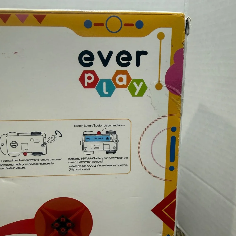 Ever Play Race Car Track Builder Play Set Reversible Rotatable Tracks EPR22